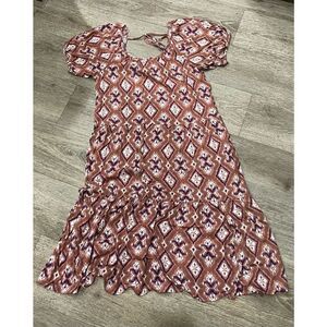 Knox Rose Medium Brown Boho Oversized Dress New